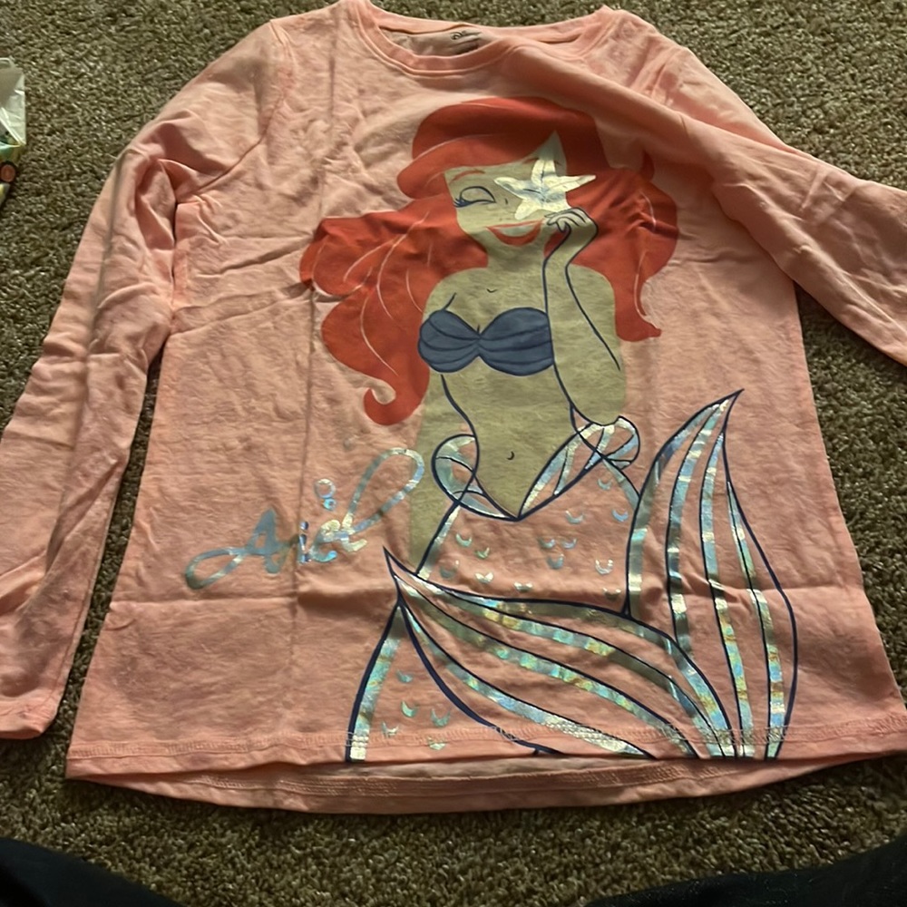 Disney pink long sleeve shirt aerial size 10